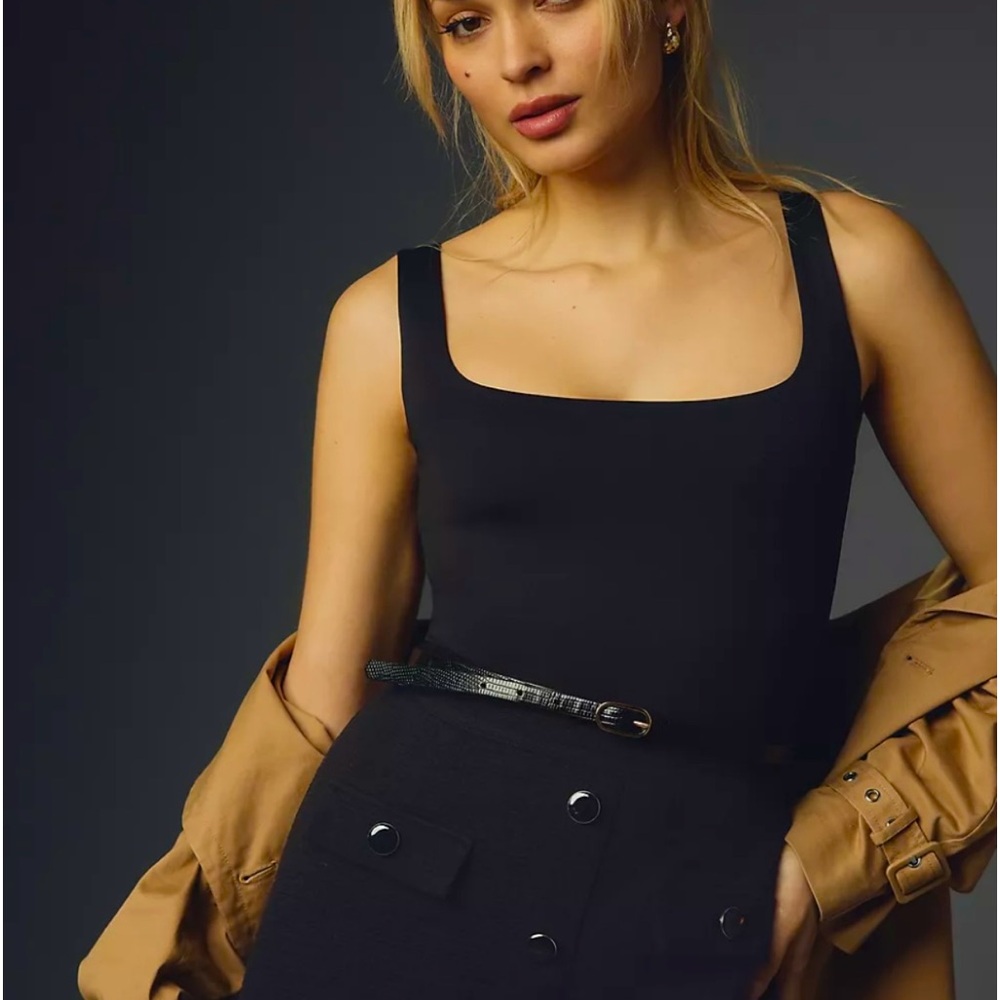 Anthropology, Second Skin by RD Style. Tia Sleeveless Scoop-Neck Bodysuit. - Picture 4 of 6
